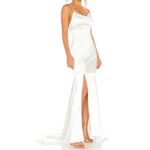 ELLIATT Skylar White satin dress